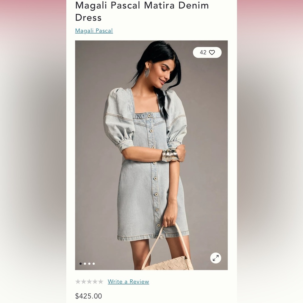 NWT Magali Pascal Matira Denim Dress - Small
